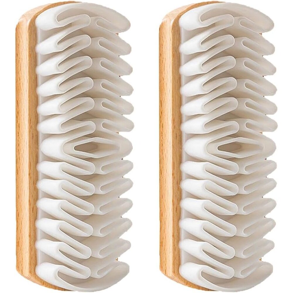 Soft Rubber Shoe Cleaning Brush with Wooden Handle | Perfect for Suede & Nubuck